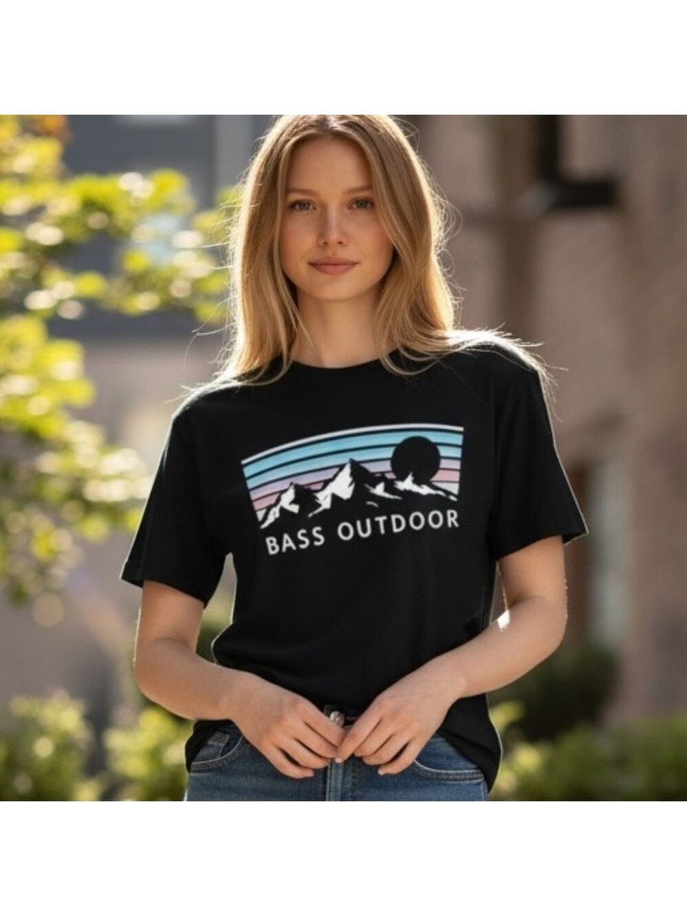 Bass Outdoor Black T Shirt #T23